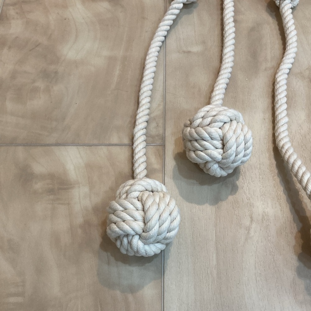 Set of 4 braided rope curtain tie backs - Picture 3 of 6